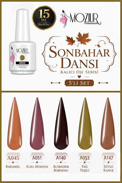 Sonbahar Dansı Kalıcı Oje Serisi 15ml Büyük Boy