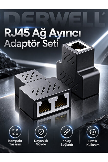 1 Giriş 2 Çıkış Ethernet Çoğaltıcı Gigabit Destekli Rj45 Cat5e/cat6/7/8 Ethernet Internet Lan Ağı