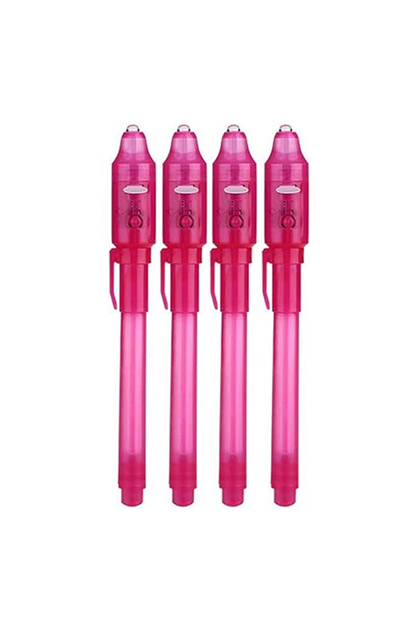 4pcs Rose 4-12pcs Invisible Ink Pen Spy Pen with UV Light Magic Marker for Secret Message Treasure B