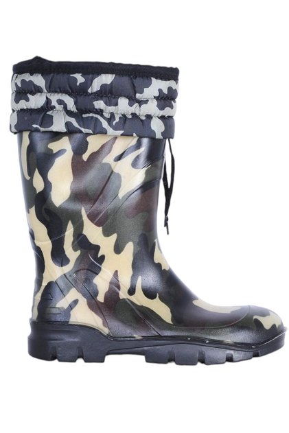 Kmf Black Furry Waterproof Men's Hunter Fishing Boots
