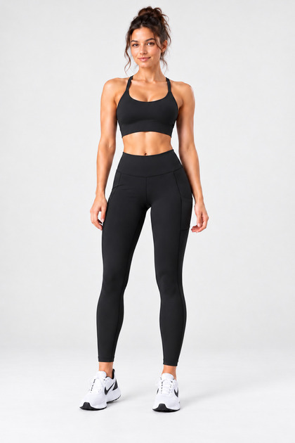 High Waist Pocket Detail Shaping / Sculpting Leggings