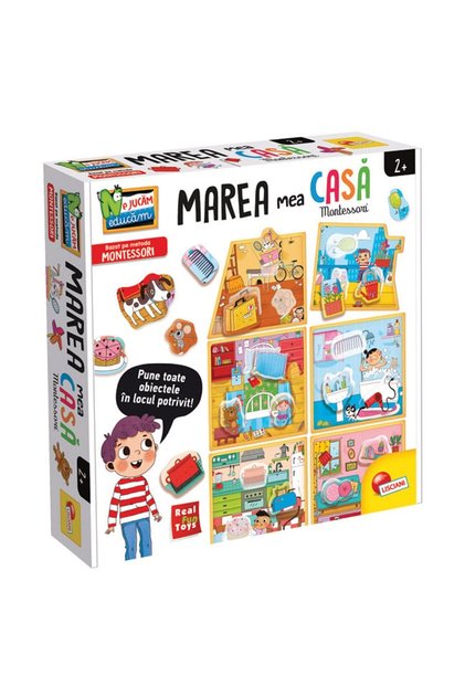 Joc educativ casa montessori copii 6 piese 30 elemente asociere