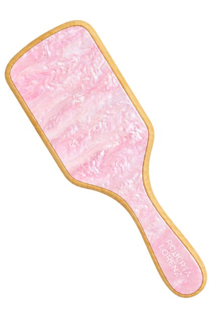 Pink Premium Acetate Bamboo Hair Brush and Comb 25 cm – Ergonomic Design, Massage Effect