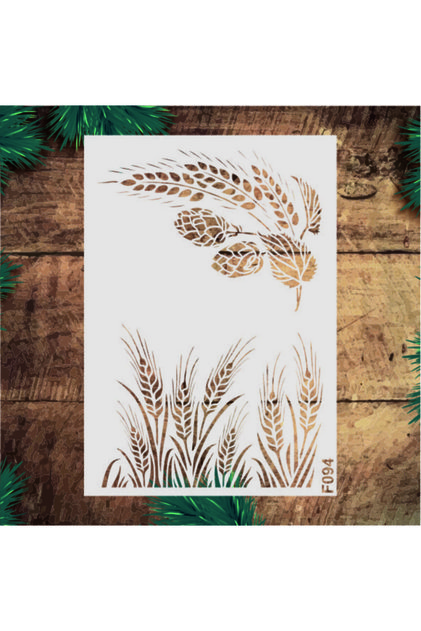 Stencil Tasarım F094 - Dekoratif Duvar Ve Eşya Boyama Şablonları 21x30 Cm