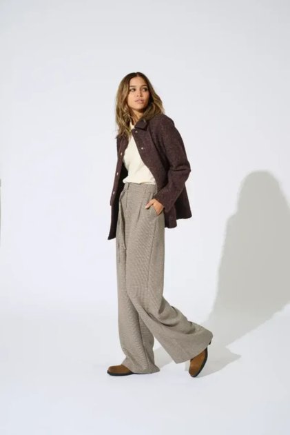 Women's Onlvıctoria Mix Wool Brown Jacket - 15373243