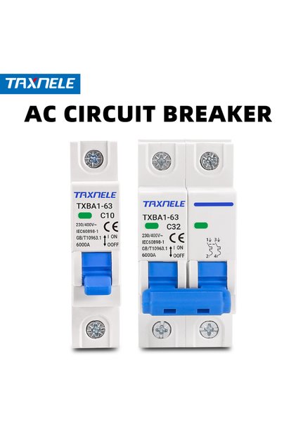 قاطع دائرة صغير 2P 63A AC MCB 1P 2P 230V 400V 6KA مفتاح هواء 6A 10A 16A 20A 32A 40A 50A 63A Ove