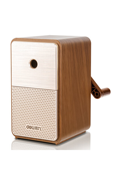 Brown Adjustable Pencil Sharpener with Long Lasting Blade Hand Crank Table Sharpeners Mach