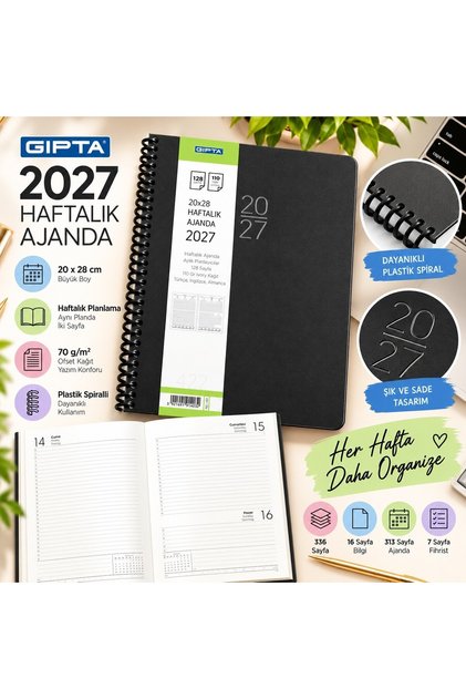 20X28 222-Sek Agenda Black 2027