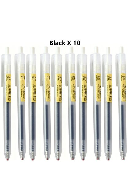 0.5mm Black-10 Pen 6/10Pcs 0.5mm Retractable Gel Pens Set Black/blue Ink Ballpoint Writing Office Bu