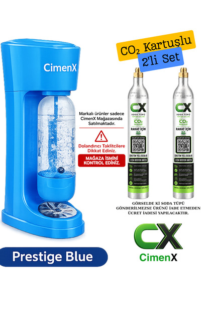 Soda Maker – Blue Edition - İki Soda Kartuşlu Set