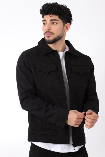 Comfortable Linen Seasonal Coat with Chest Flap Pldp 2949_60292