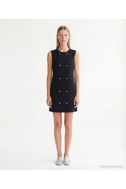 Plain Crew Neck Sleeveless Dress