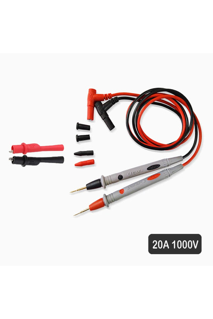 set with clip Digital Multimeter 20A 1000V Probe Test Leads Pin Needle Super Tip Multi Meter Tester