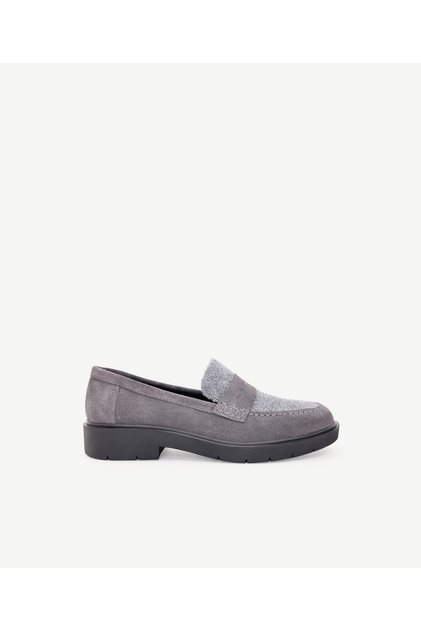 Keçe Detaylı Deri Loafer