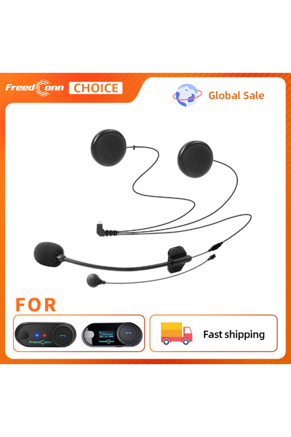 5Pin Freedconn Motorcycle Helmet Headset Accessories Soft Hard 2 in 1 New 5 Pin Earphone Mic for T C