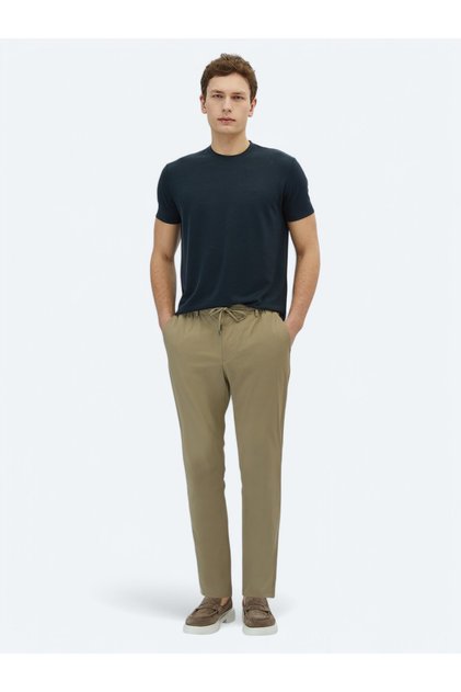 Mink Woven Jogging Fit Casual Trousers