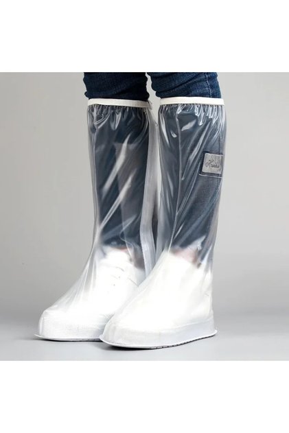 XXL 42-43 Men's and Women's High Tube Shoe Cover with Pressed Rain Waterproof Edge and Thickened Sol