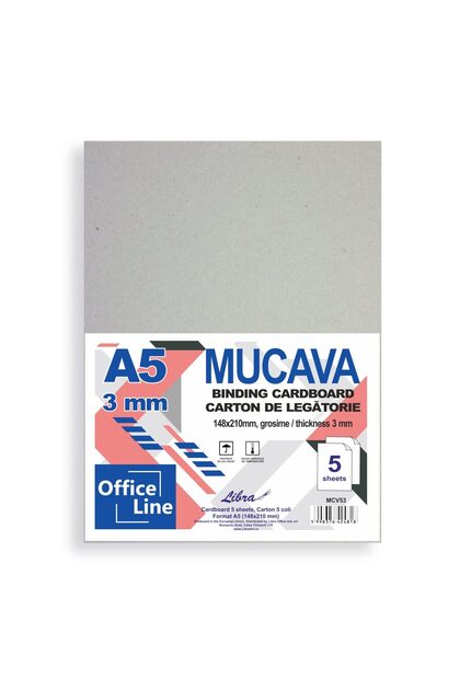 Carton de legatorie / Mucava A5 cu grosimea de 3 mm set 5 coli
