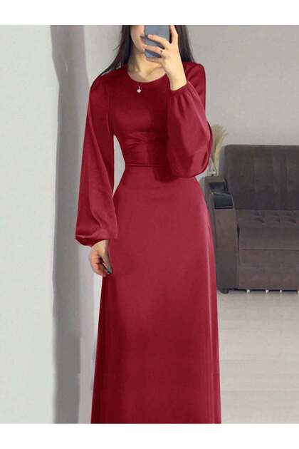 Rochie maxi, vișiniu