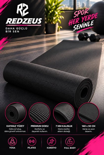 Konfor Zemin 7 mm Taşıma Askılı Pilates Minderi Yoga Matı
