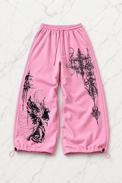 Shadow Detaylı Baggy Unisex Eşofman Altı