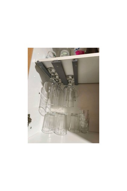 Wine Glass Hanger – under Cabinet - Glass Holder and Kitchen Organizer