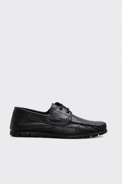 Genuine Leather 628Ma101Lzr Black Men's Casual Shoes