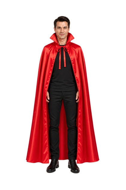 Red Satin Cape Adult