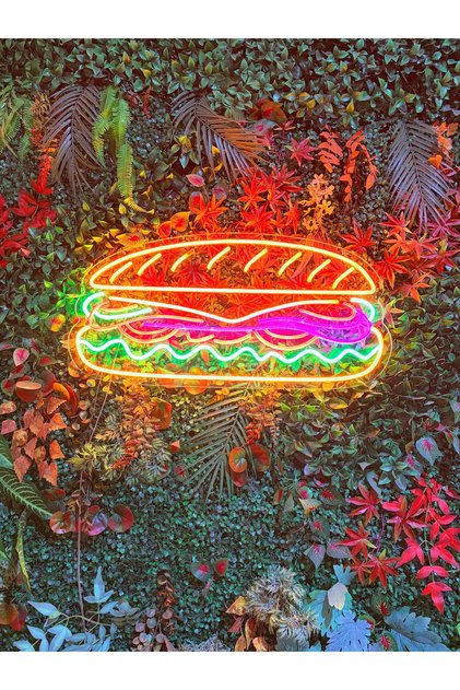 Sandviç ışıklı neon led tabela (75x40)