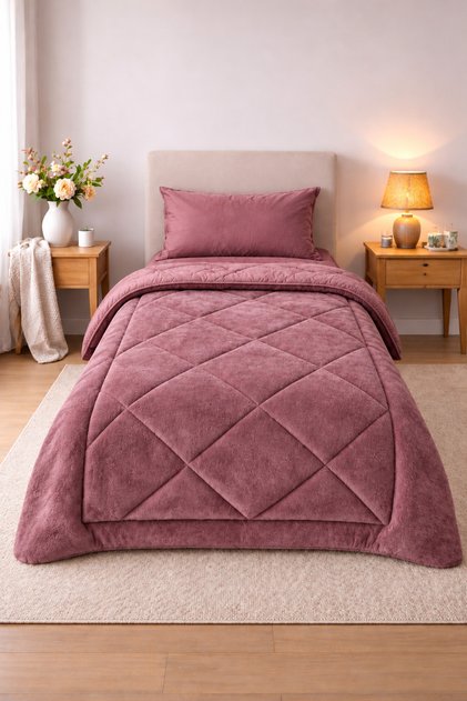 Wellsoft Single Solid Color Quilt Set, 155 × 215 Cm, 2 Pieces