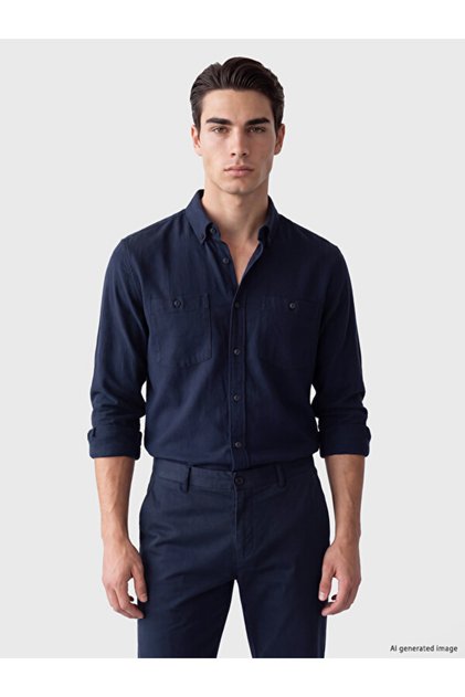 Standard Fit Gabardine Men's Shirt for Style Enthusiasts from Uzg Store