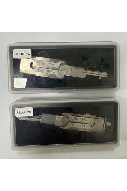 أدوات SS001 pro Lishi Style 2 في 1 (SS001 SS002 PRO) لفتح أقفال الأبواب ذات التجويف على شكل S، جهاز فك الشفرات الاحترافي 2 في 1