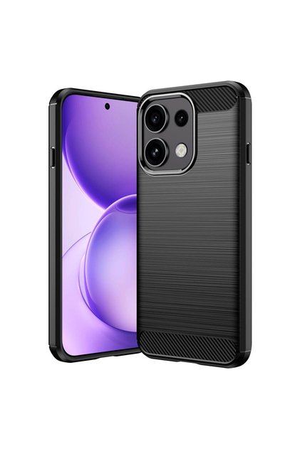 Case Compatible with Oppo Reno16 Pro 5g Carbon Fiber Pattern Protective Back Cover Black