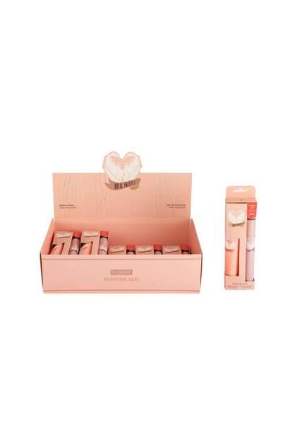 بوكس 15 طقم عطر ولوشن نسائي V.V.LOVE Royal Sweety – 35 مل لكل قطعة