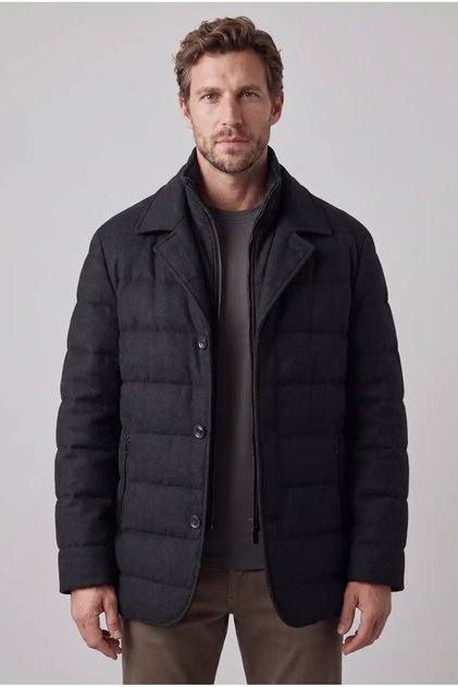 Modern Dikiş Detaylı Şişme Mont