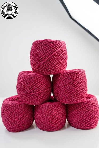 600 Gr Thin 100% Cotton Yarn Vibrant Candy Pink Knitting Yarn Crochet & Knitting Yarn