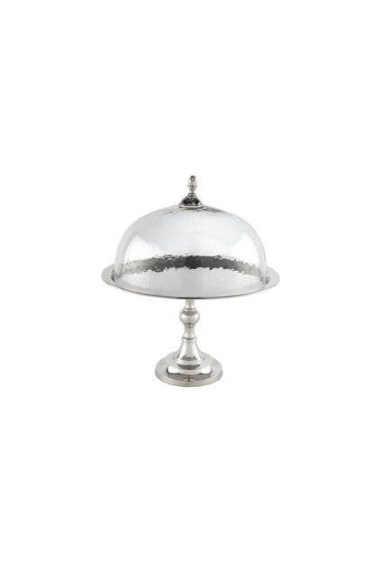 Silver Oval Footed Cake Stand 25X30X35Cm