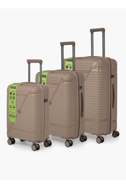 Textured Hardcase Luggage Trolley with Retractable Handle - 20 inches Check-In Bag