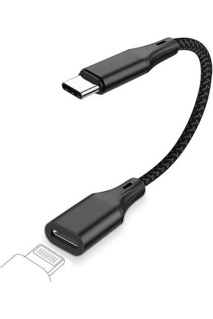 محول USB-C ذكر إلى Lightning أنثى، يدعم الشحن السريع بقدرة 60 واط ونقل البيانات، كابل شحن USB-C عالمي لهواتف آيفون 15/15 برو وغيرها