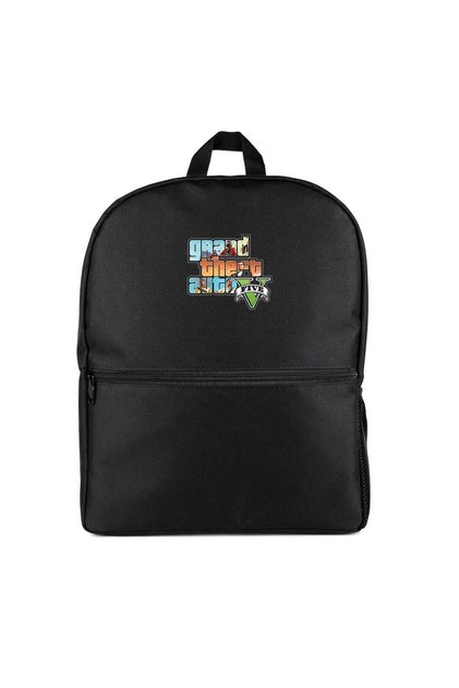 Grand Theft Auto Five Mans Backpack Black Color