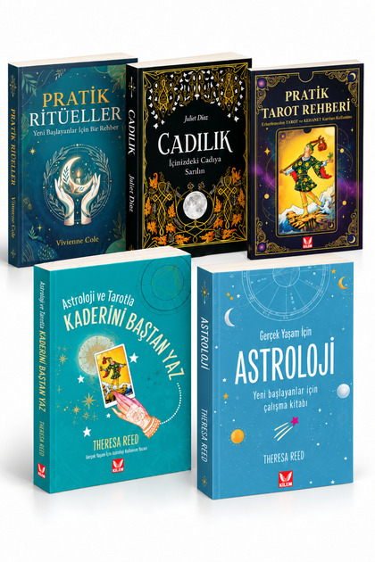 Modern Mistik Kitap Seti, Astroloji, Tarot, Modern Cadılık, Ritüeller, 5 Kitap