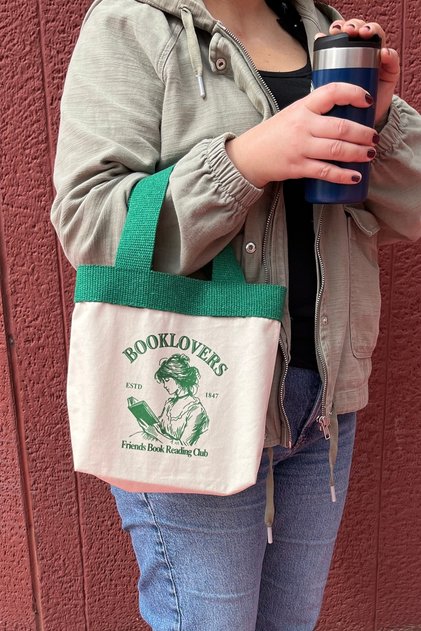 Vintage Short Sleeve Strap Book Bag Book Lover Gift