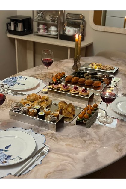 Paslanmaz Çelik Sunumluk set