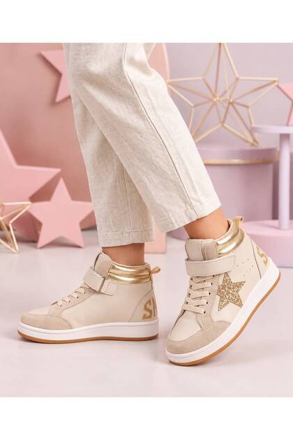 Girls' Star-Detail Ankle Sneakers