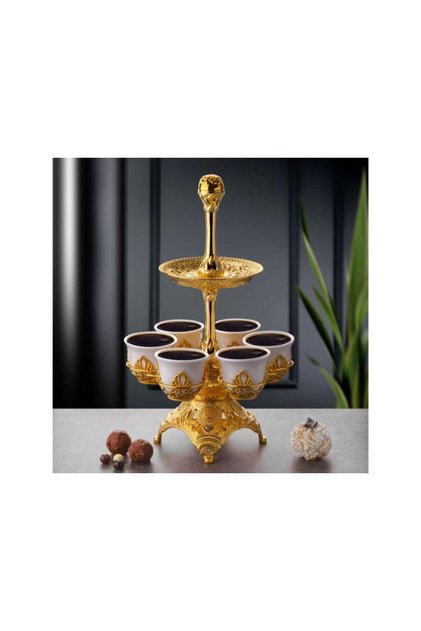 Turkish Coffee Cup Set with Hanger Metal Gold – Mirra Model
