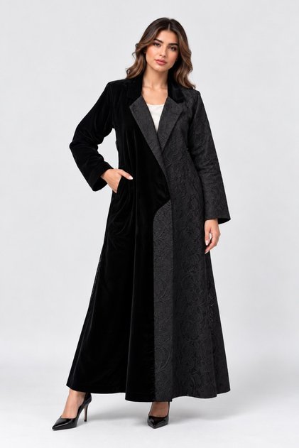 Velvet Blazer Abaya with Danytel