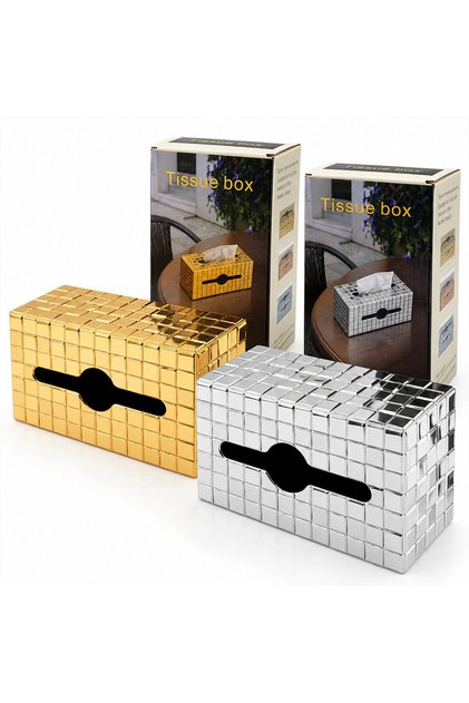 Plastic - Mosaic Pattern Rectangular Decorative Napkin Holder 12X21Cm - Specify Color - 1 Piece Will Be Sent