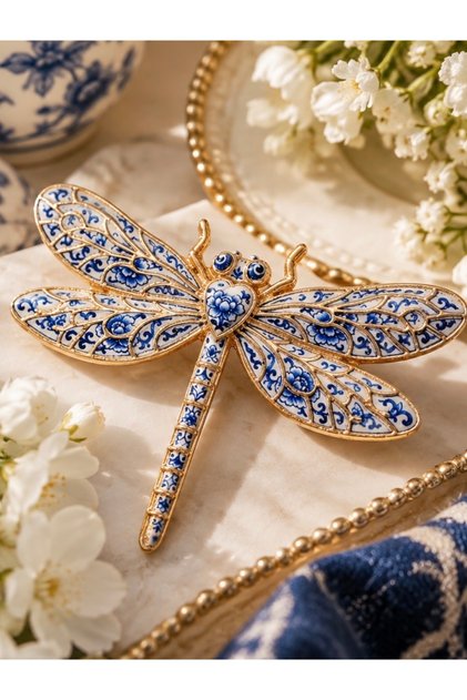 Pandan Blue Blanc Yusufcuk Broş
