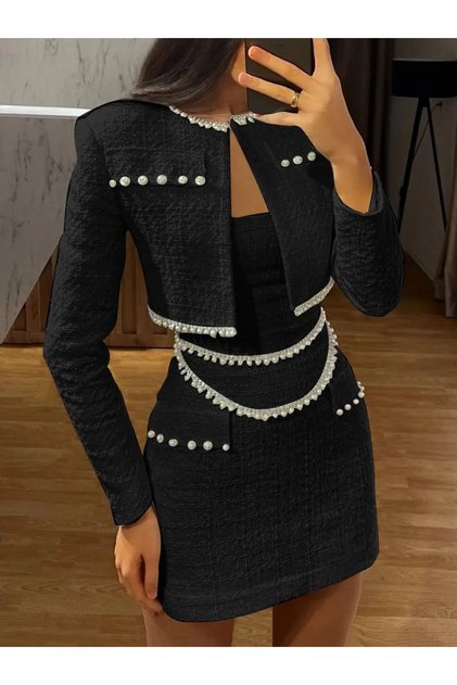 GİNZA PREMİUM ELBİSE CEKET SET