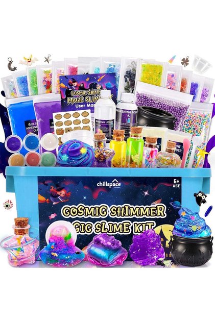 Creative Slime Lab Set with Cloud, Butter, Foam and Galaxy Textures for Ages 6+